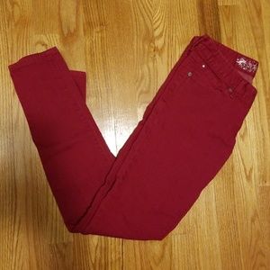 Express red jeggings